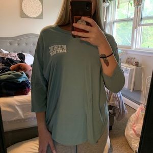 Blue PINK baseball tee